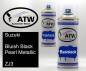 Preview: Suzuki, Bluish Black Pearl Metallic, ZJ3: 400ml Sprühdose + 400ml Klarlack - Set, von ATW Autoteile West.